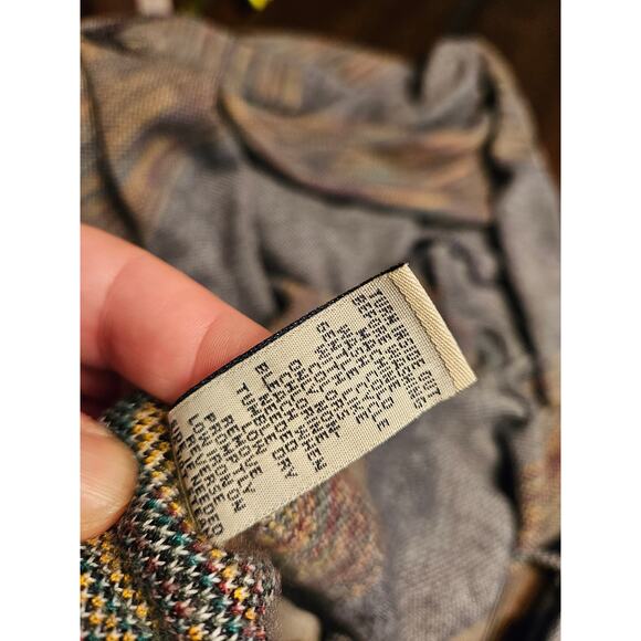 Ruff Hewn Cardigan Womens 1X Black White Aztec Open Front Waterfall Hem - Picture 8 of 8